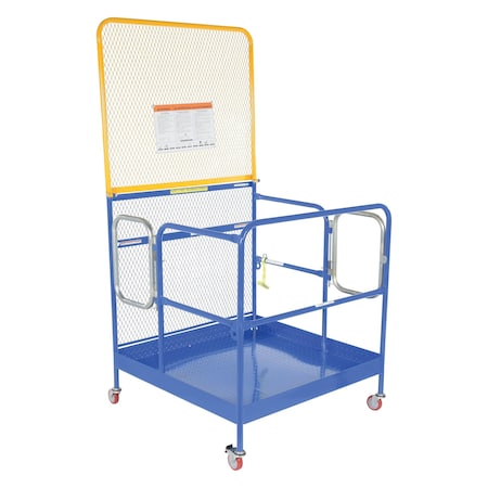 Vestil WORK PLAT W/CASTERS 84 IN BACK & DUAL ENT 48X48 WP-4848-CA-84B-DD